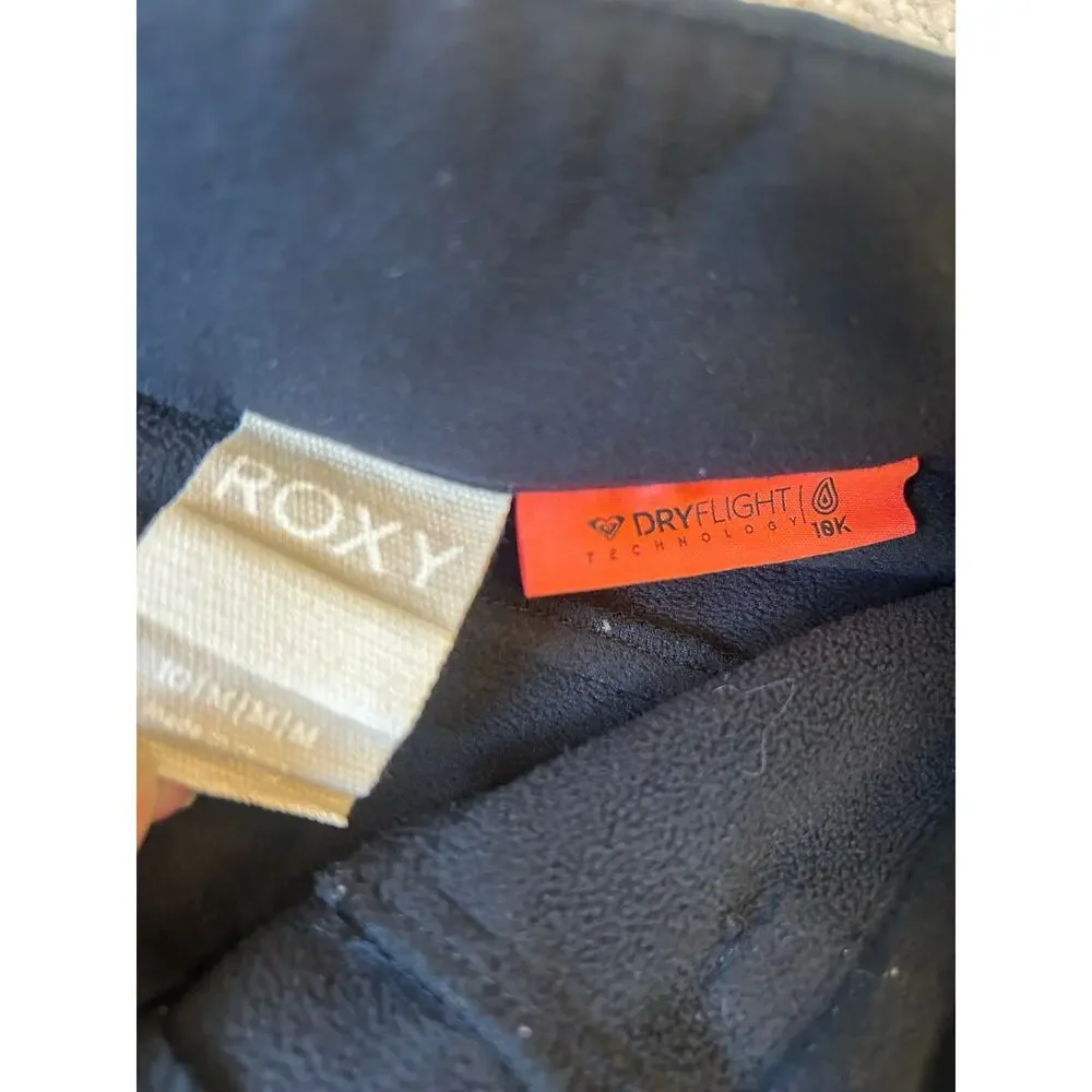 Roxy Girls Youth Black DryFlight Snowboard Ski Pants Flare Leg Size 10 Medium